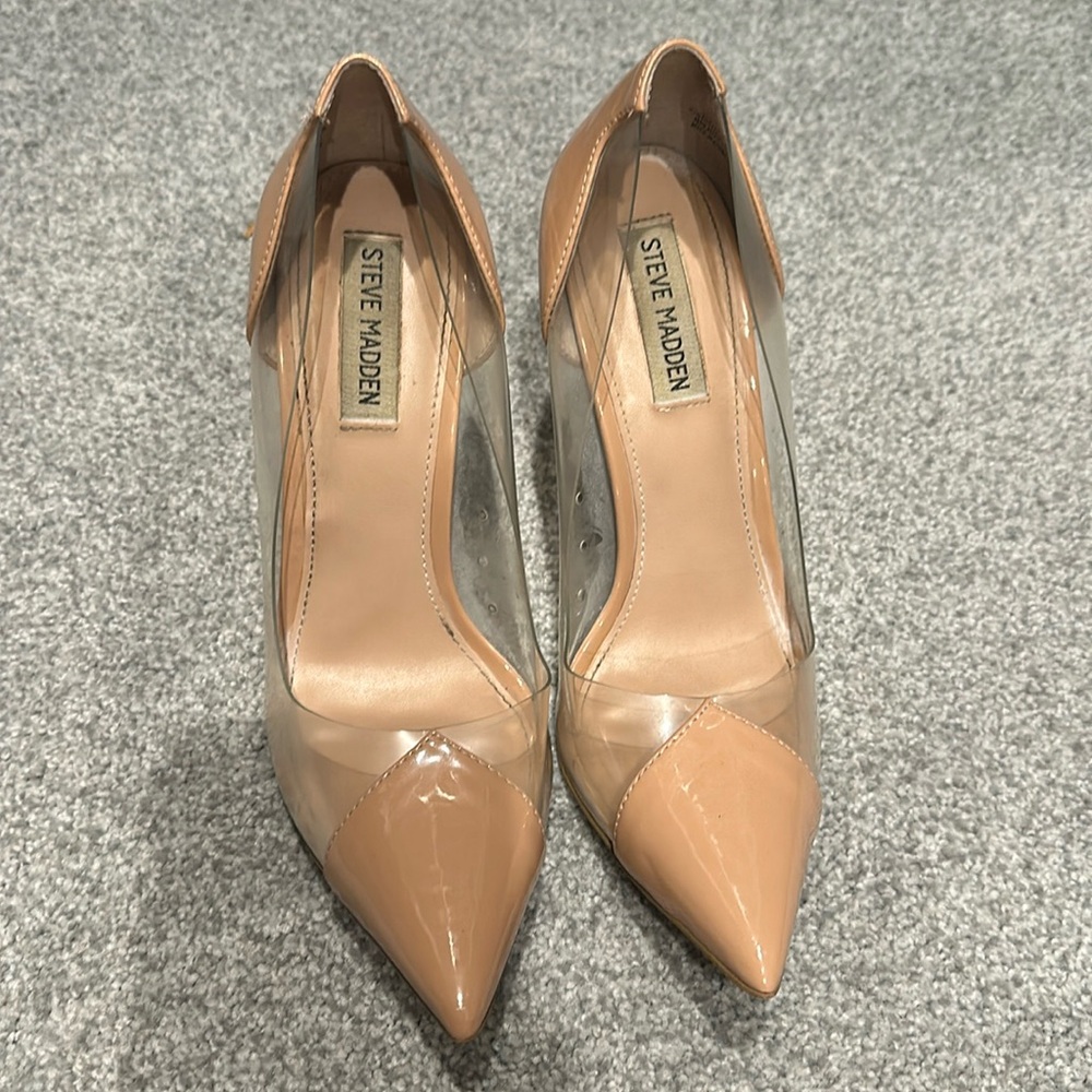 Steve Madden Malibu blush pattern front tip heel
